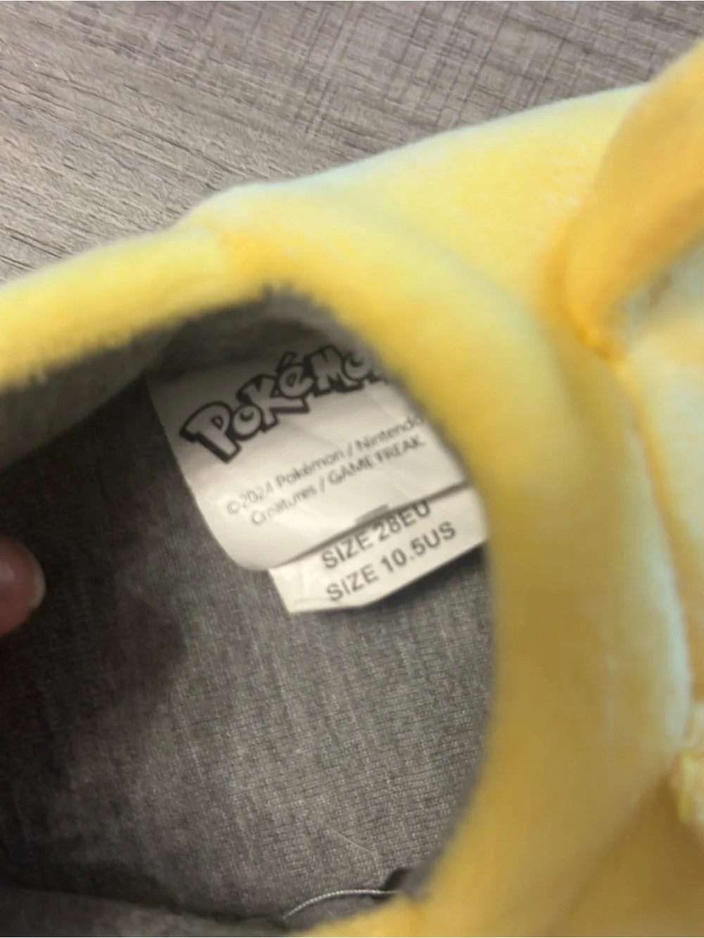 Kid’s Pikachu slippers in size 10.5